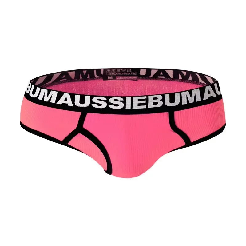 Men's thread colored briefs low waist comfortable breathable sexy briefs wholesale