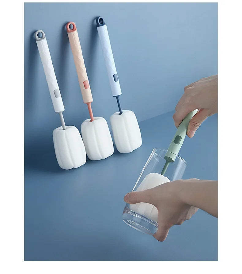 Removable Sponge Baby Cup Bottle Brush Kitchen Cleaning Tool Bottle Cleaning Cleaning Brush  ершик для бутылок