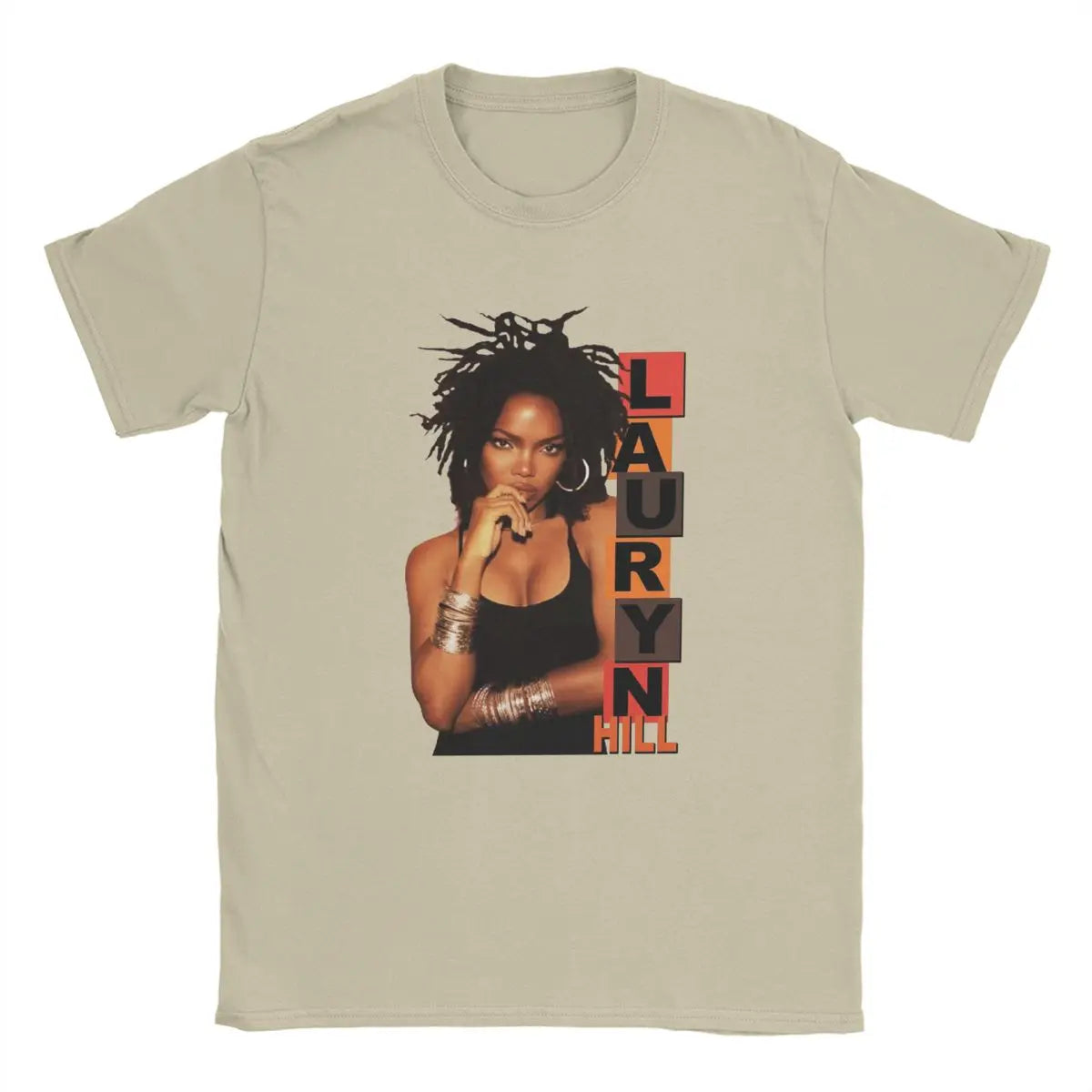 Men's T-Shirts Lauryn Hill Fugees The Famous Vintage Cotton Tee Shirt Short Sleeve Music Hip Hop Harajuku T Shirt Round Neck