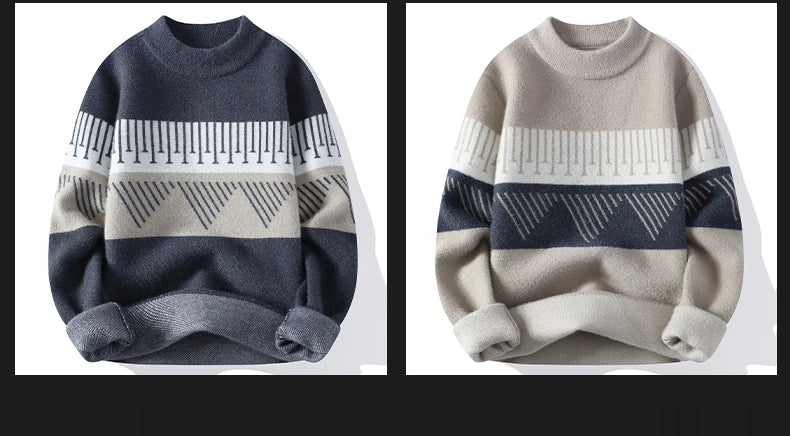 Fall Mens Christmas Cashmere Sweater O Neck Men Tops Quality Male Pullover Sweaters Thick Warm Pull Homme 2023