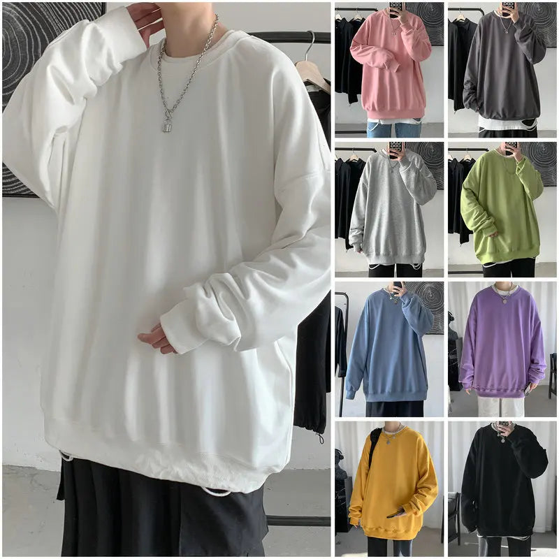2025 Hoodies Sweatshirt Mens Black White Hip Hop Punk Pullover Streetwear Casual Fashion Clothes Mens Oversized Korean Harajuku
