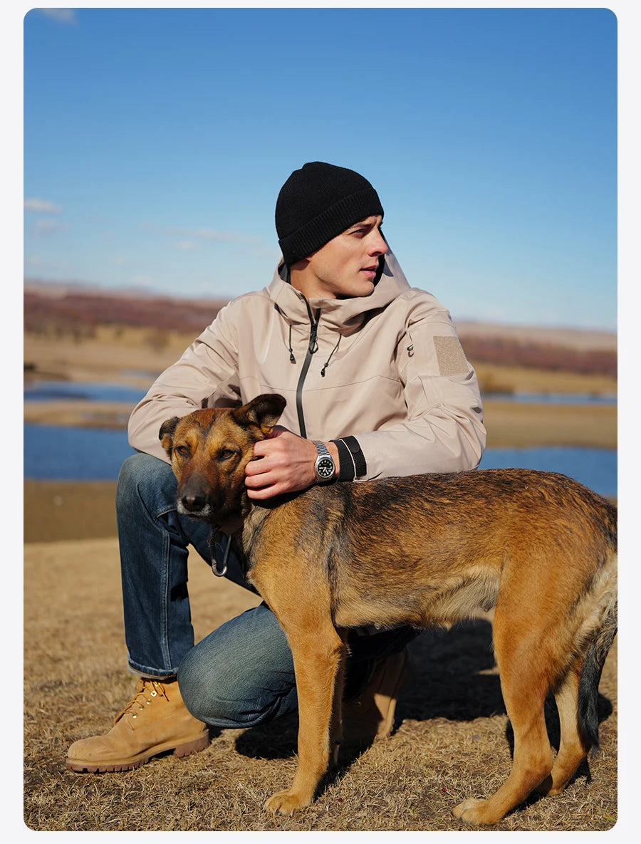 SIMWOOD 2024 Winter New Regular Fit Water-Resistant, Windproof Shell Men’s Winter Jacket with Hood Outdoor Coats