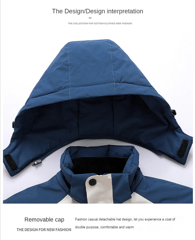 2024 Men's Winter Jacket Hooded Fleece Warm Parka Men Black Plush Coat Male Big Large Size Outerwear 9XL Windbreak Autumn Anorak