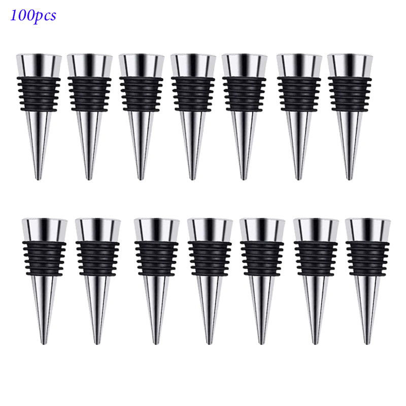 Zinc Alloy Wine Bottle Stopper Rubber Wine Stoppers Reusable Bottle Stoppers for Kitchen, Bar, Gifts, Holiday Party, Wedding
