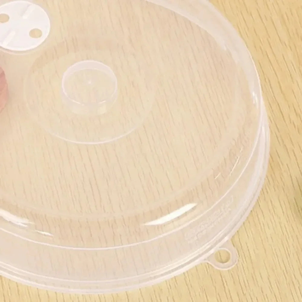 Large Microwave Splatter Cover Lid with Steam Vent Fresh Keeping Kitchen Stackable Sealing Disk Cover Universal Plate Bowl Cover