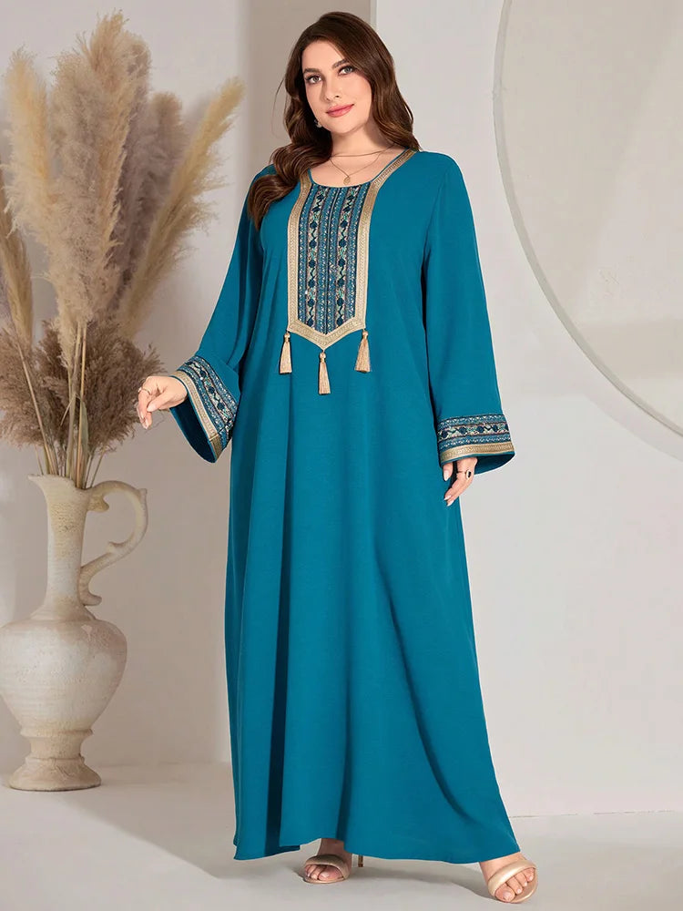 TOLEEN Luxury Elegant V-Neck Mesh Party Evening Maxi Dresses 2024 New Summer Women Plus Size Printed Lantern Sleeves Long Dress