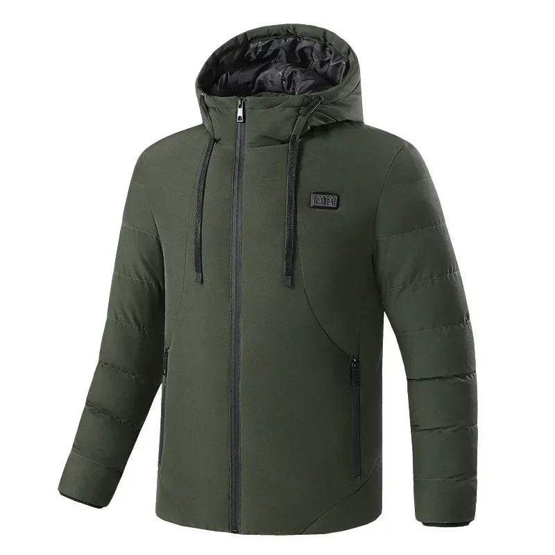 11 Zone Heating Jacket Vest Men Electric Heating Padded Jacket Usb Heating Clothes Outdoor Women Cold-proof Warm Ski Down Jacket