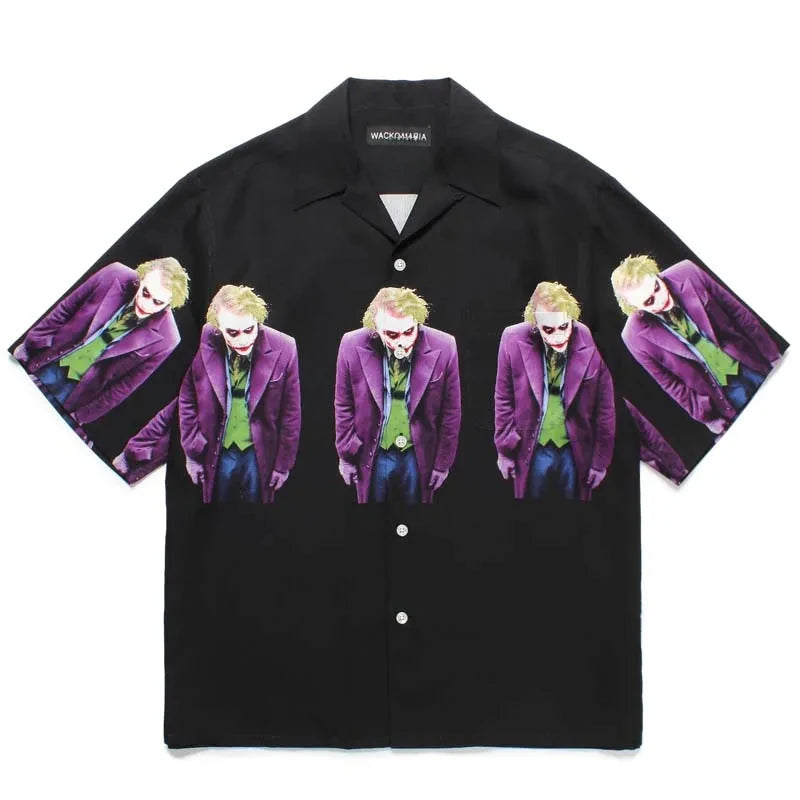 Harajuku Street Fashion Summer T Shirt Breathable Patter Round Neck Men Women Tops Hip-hop Trendy Character Short Sleeved Shirt