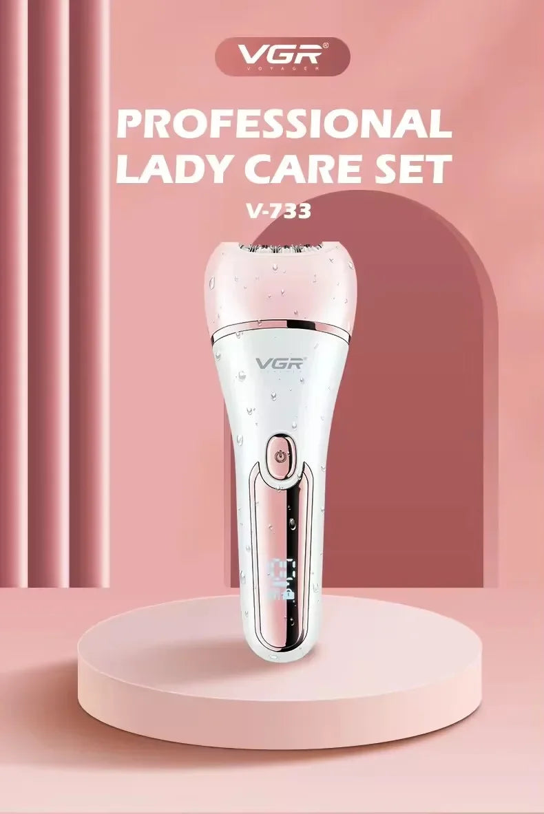 VGR Hair Trimmer Professional Hair Removal Tool Electric Epilator Lady Shaver Waterproof Hair Remover Epilator for Women V-733