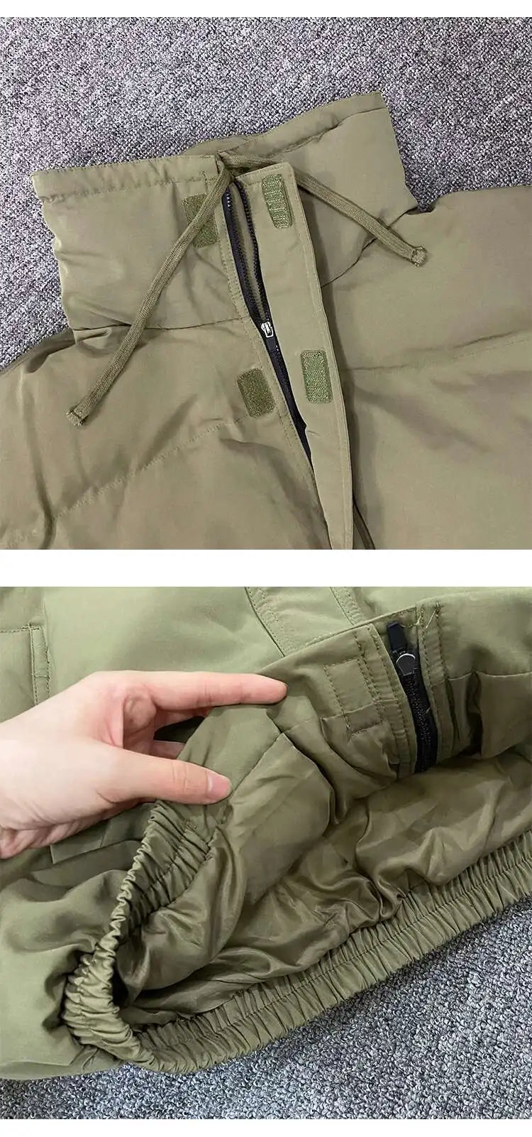 PFHQ Men Cotton Jacket High Street Trendy Winter Bread Coat 2024 Stand Collar Solid Color Long Sleeve Male Tops Casual 21Z7546