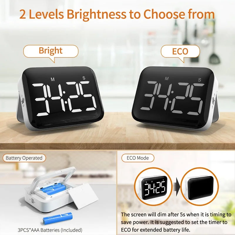 NOKLEAD Home Multifunction Kitchen Timer Digital Timer Countdown Bracket Cooking Timer Cooking Accessories Study Stopwatch