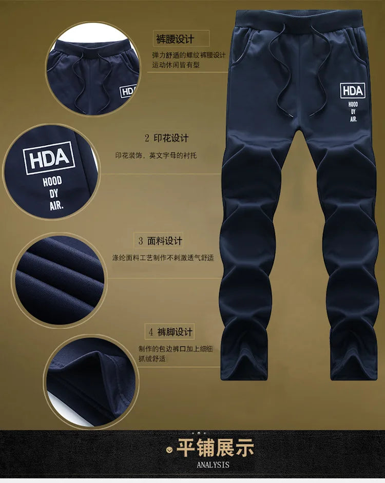 2025 Men's Thicken Warm Tracksuit Set Cardigan Fleece Hood Jacket+Pants Sweatshirts Male 2 Piece Sets Hoodies Suit Coat Big Size