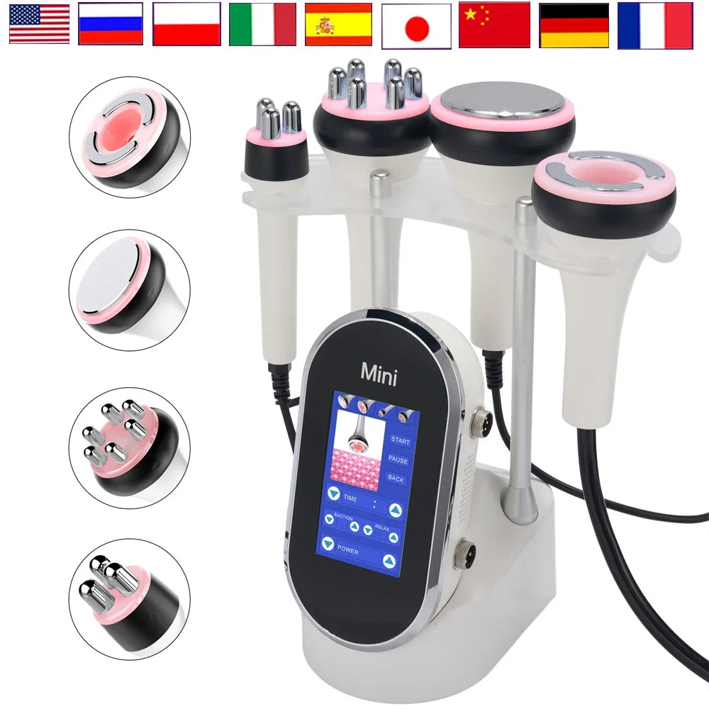 40K Cavitation Lipo Slimming Machine 4 in 1 Facial Care Ultrasonic Liposuction Cavitation Skin Lifting Tightening Shaping Device