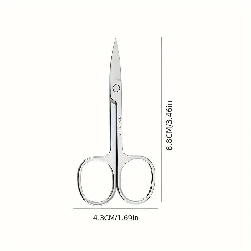 Stainless Steel Eyebrow Scissors Facial Hair Small Grooming Scissors - Eyebrow, Nose Hair & Beard Trimming Scissors For Men And