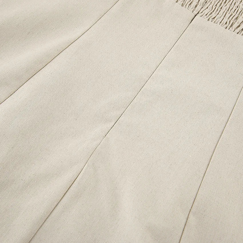 2025 Women Summer Sleeveless Sexy Long Dress 45% Cotton And 55% Linen Loose Style Strapless Maxi Dress Vestidos Clothes