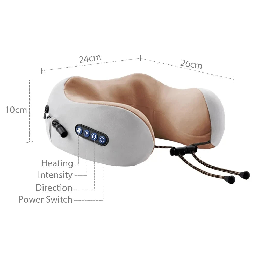 Rechargeable Neck Massager Pillow Multifunctional U shaped Portable Shoulder Cervical Massager Outdoor Home Car Relaxing Massage