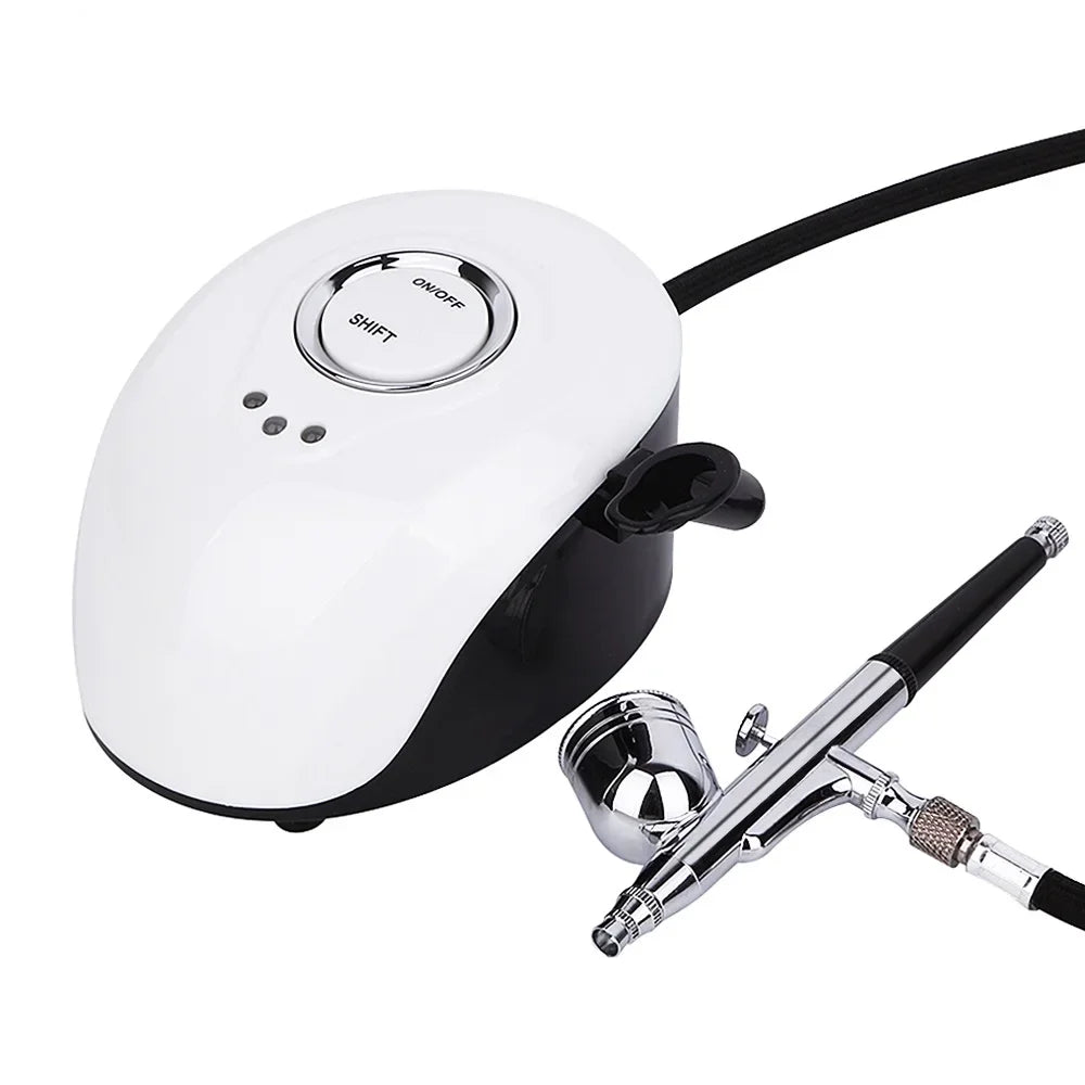 Water Injection Oxygen Machine Facial Steam Oxygen Injector Polite Compressor Set Paint Airbrush Nail Art Tattoo Nano Sprayer