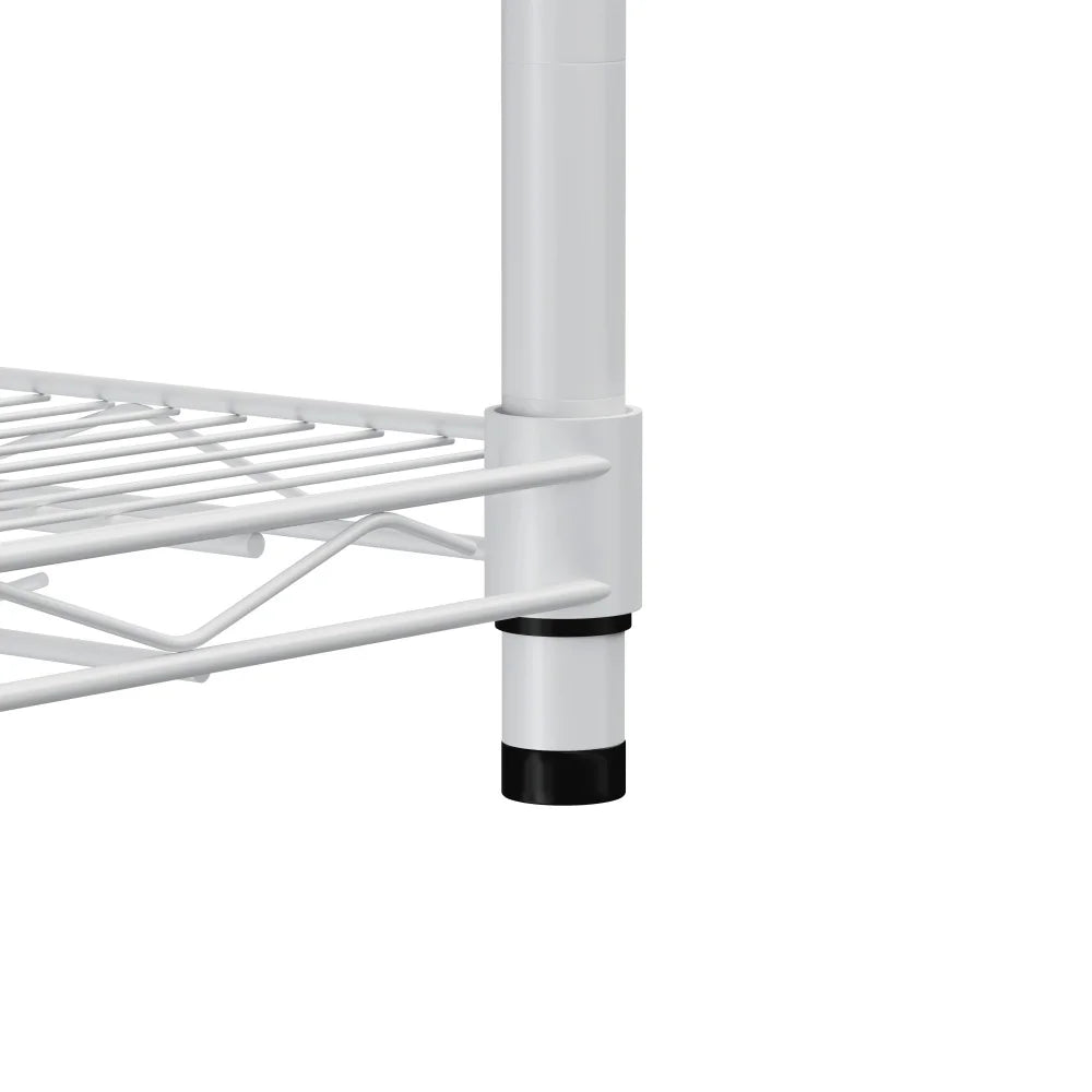 Warehouse supermarket kitchen other 5-layer heavy-duty adjustable shelves with wheels  adjustable feet  frame bearing 300 pounds