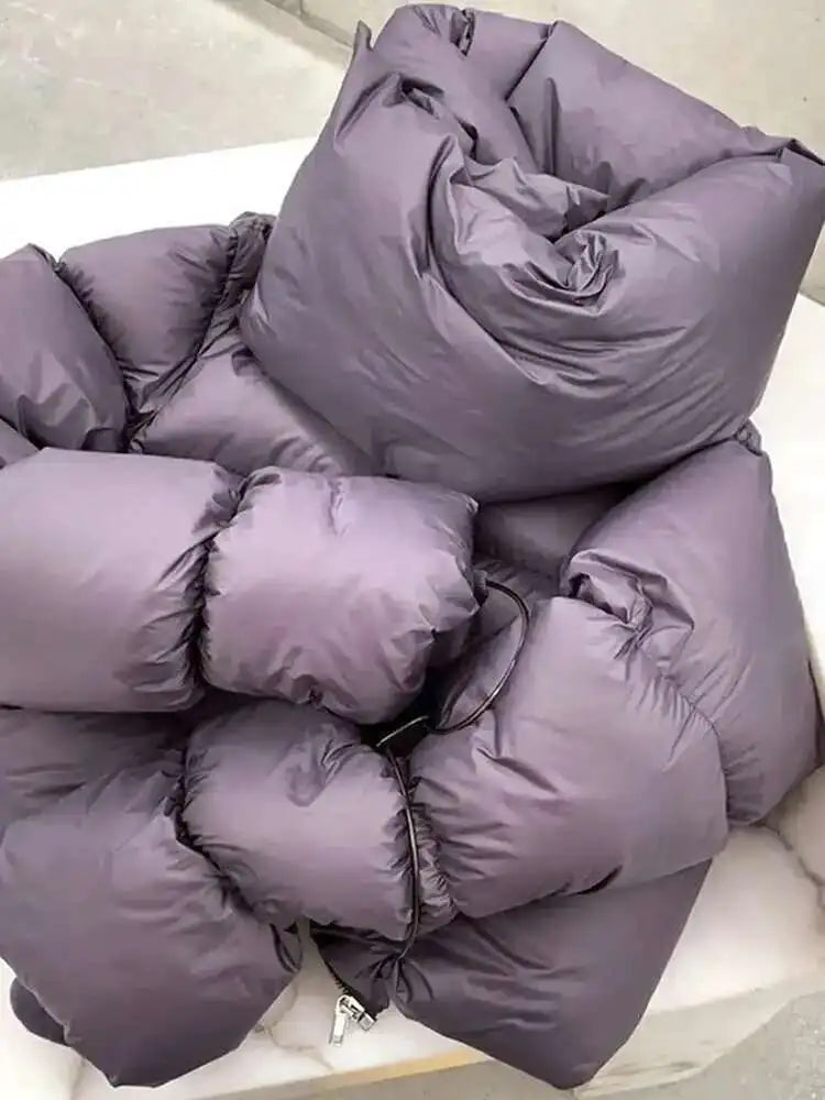 HKSH Autumn Winter New Men Tide Cotton Padded Jacket Scarf Collar Thick Long Sleeve Zipper Bread Chic Trendy RO Style Coat H2840