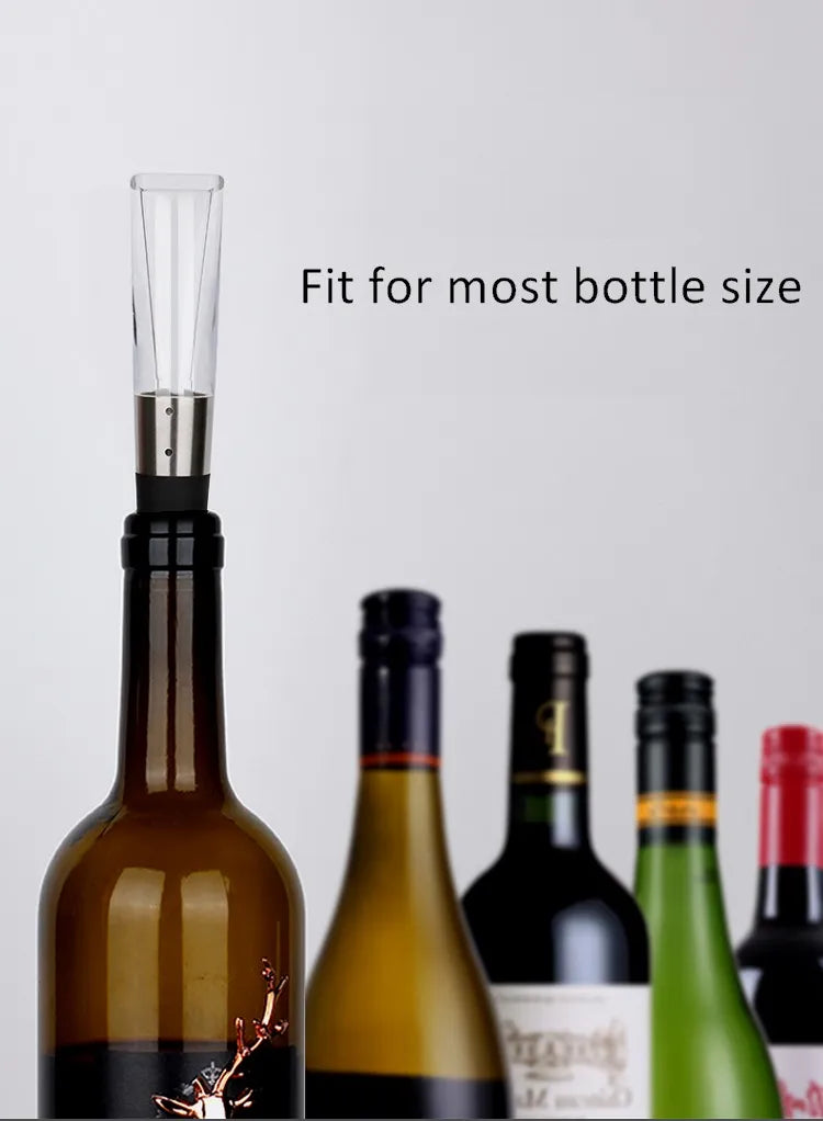 Mini Wine Aerator Pourer Bar Accessories 2 in 1 Quick Aerating Pouring Tool Pump Portable Red Wine Decanter Kitchen Gadgets