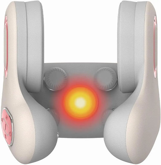 Wireless Neck Massager Red Light Hot Compress Massager Sleep Noise Reduction U-shaped Neck Pillow Masajeador Bluetooth Music