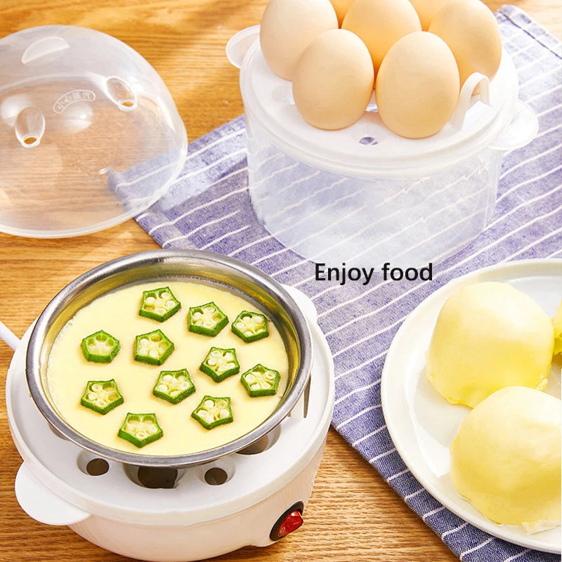 Multi Function Egg Steamer Electric Egg Cooker Corn Milk Steamed Kitchen Cooking Machine Rapid Double Layer Egg Boiler Steamer