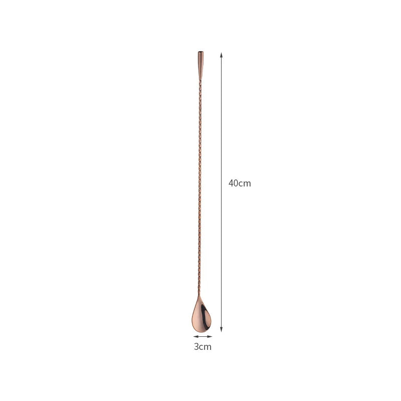 30/40/50cm Long Spiral Handle Cocktail Spoon Bartender Drink Shaker Muddler Stirrer Whisky Mixing Rod Kitchen Bar Utensils