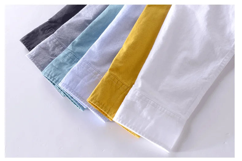 Spring Autumn New Solid Color Fashion Stand Collar Shirt Man High Street Casual Loose Button Long Sleeve Pure Cotton Cardigan