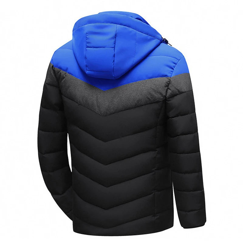 Winter Men's Warm Parkas Fashion Men Cotton Thicken Windbreaker Hooded Jackets Male Waterproof Padded Coats Clothing