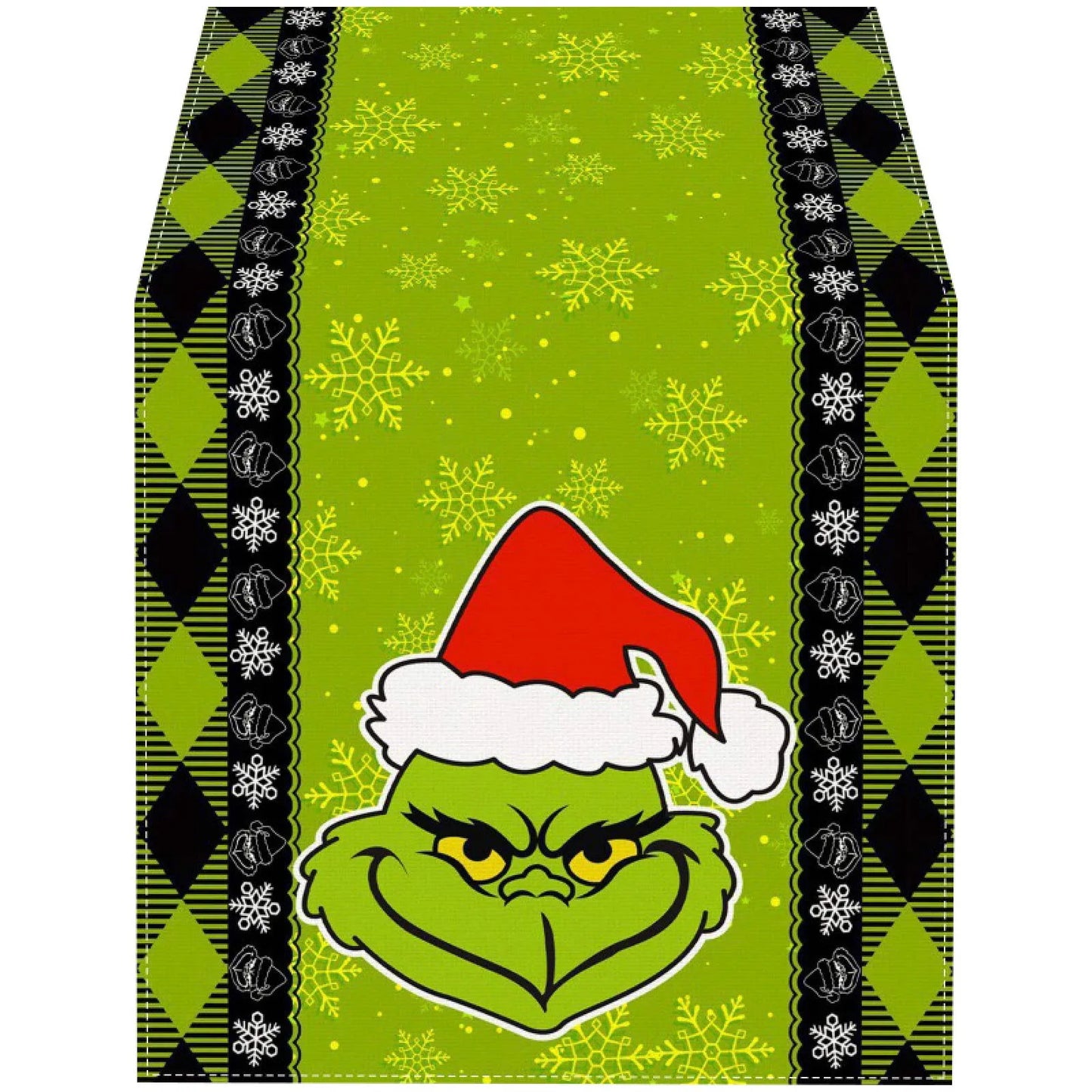 Linen Green Christmas Table Runner Tablecloth Christmas Xmas Winter Holiday Home Kitchen Dining Room Table Decoration 13x72 Inch