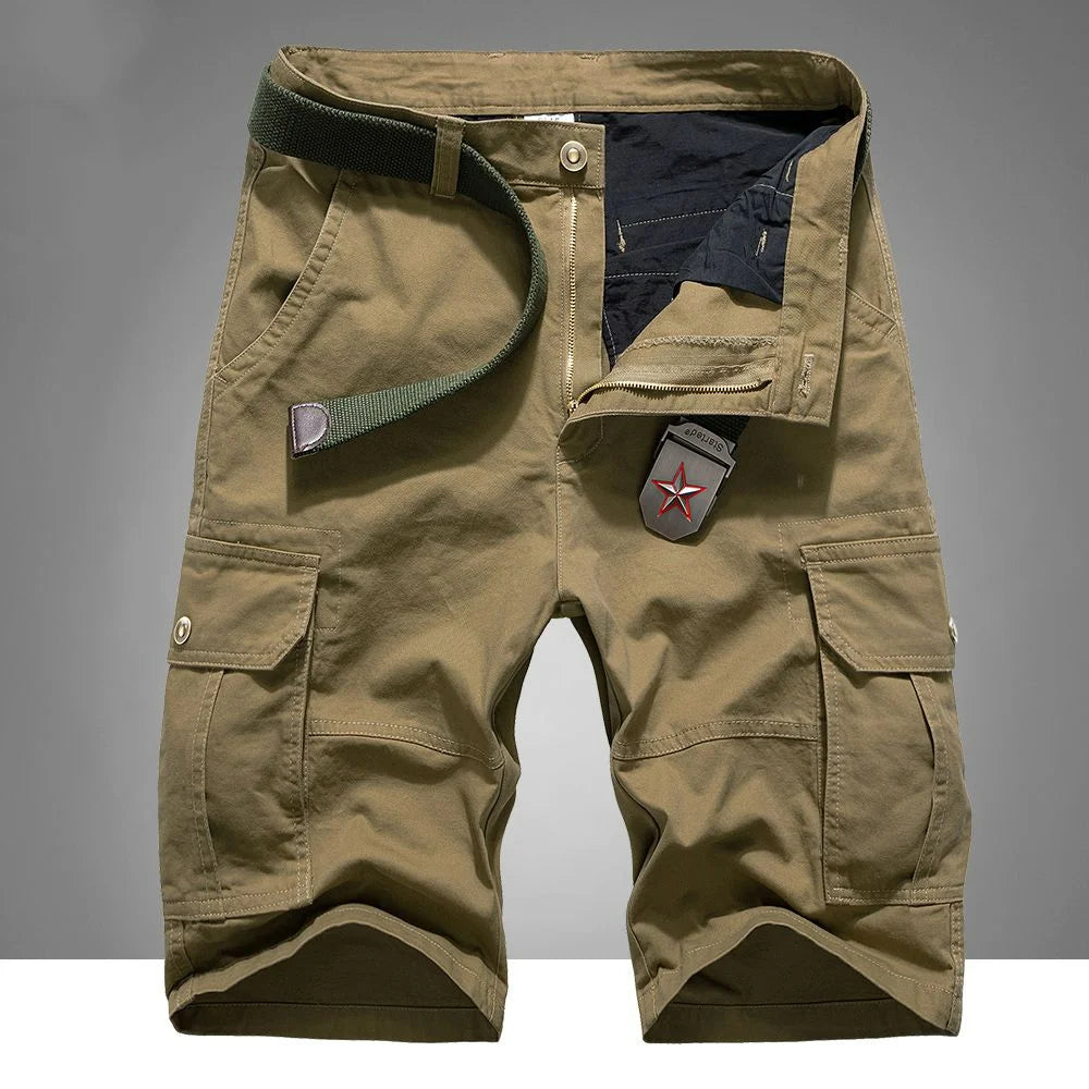 Military Men Camouflage Tactical Cargo Shorts Summer New Y2k Multiple Pockets Loose Big Size Outdoor Sports Knee Lenght Pants