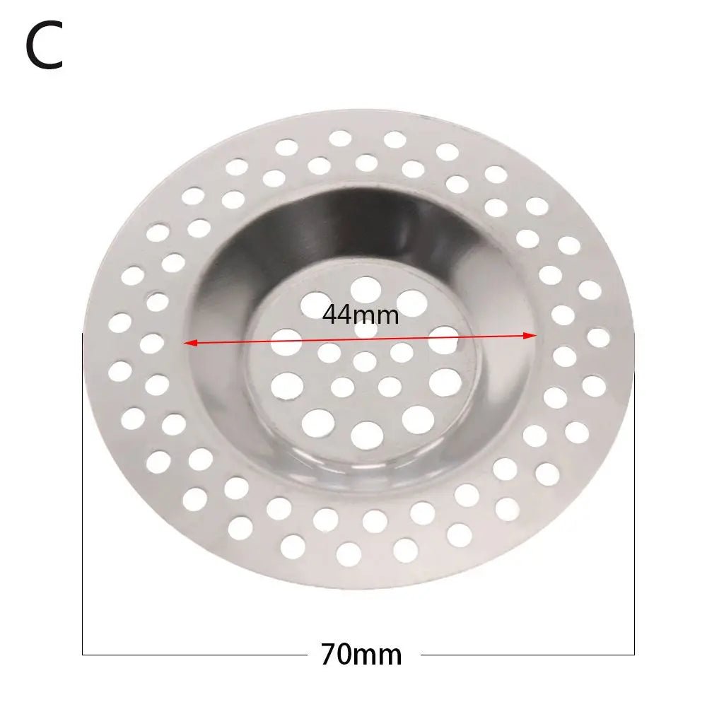 Kitchen Drain Plug Stainless Steel Sink Strainer Mesh Trap Drain Filter Hair Clean Up Waste Catcher Bathtub Accessories