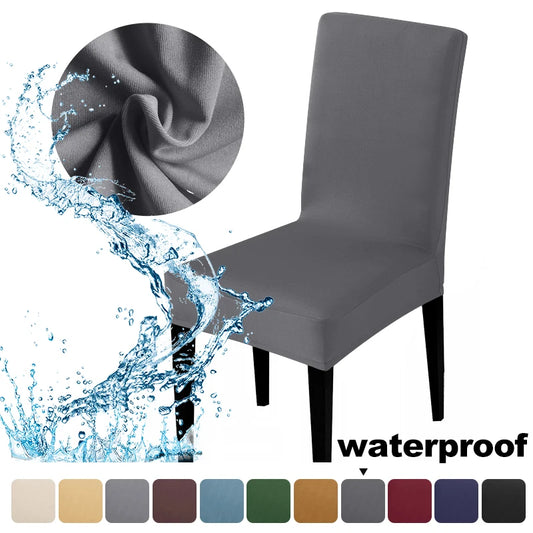 Waterproof Elastic Chair Cover For Dining Room Kitchen Wedding Hotel Banquet Restaurant Anti-dirty Seat Cover Dining Chair Cover