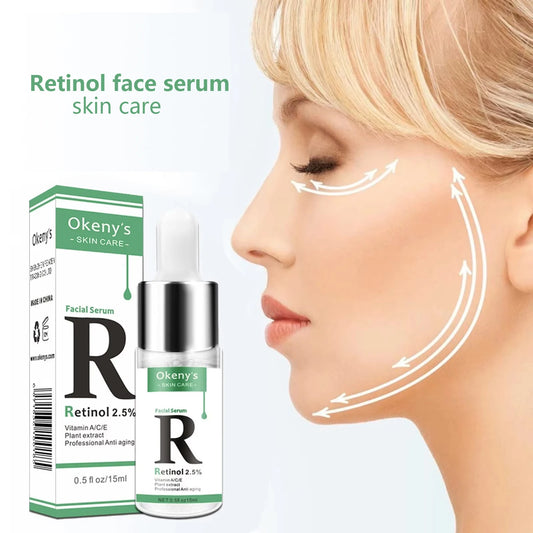 Retinol 2.5% Vitamin C / A Facial Anti Wrinkle Serum Remove Dark Spots Collagen Serum Anti Aging Essence Whitening Face Serum