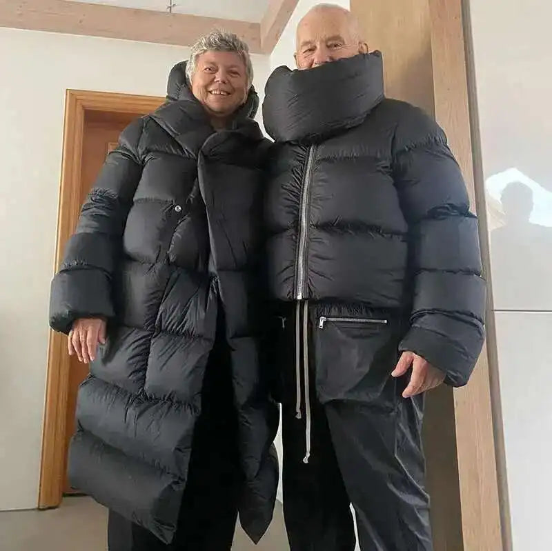 HKSH Autumn Winter New Men Tide Cotton Padded Jacket Scarf Collar Thick Long Sleeve Zipper Bread Chic Trendy RO Style Coat H2840