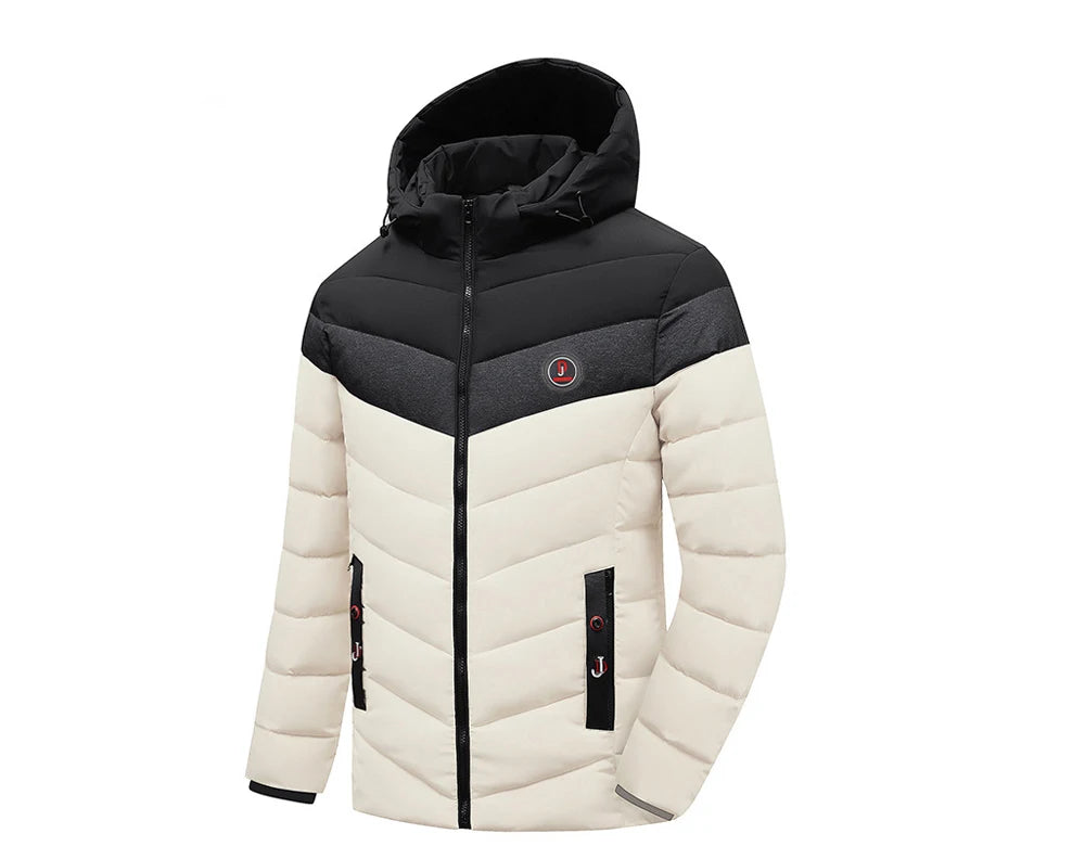 Winter Men's Warm Parkas Fashion Men Cotton Thicken Windbreaker Hooded Jackets Male Waterproof Padded Coats Clothing