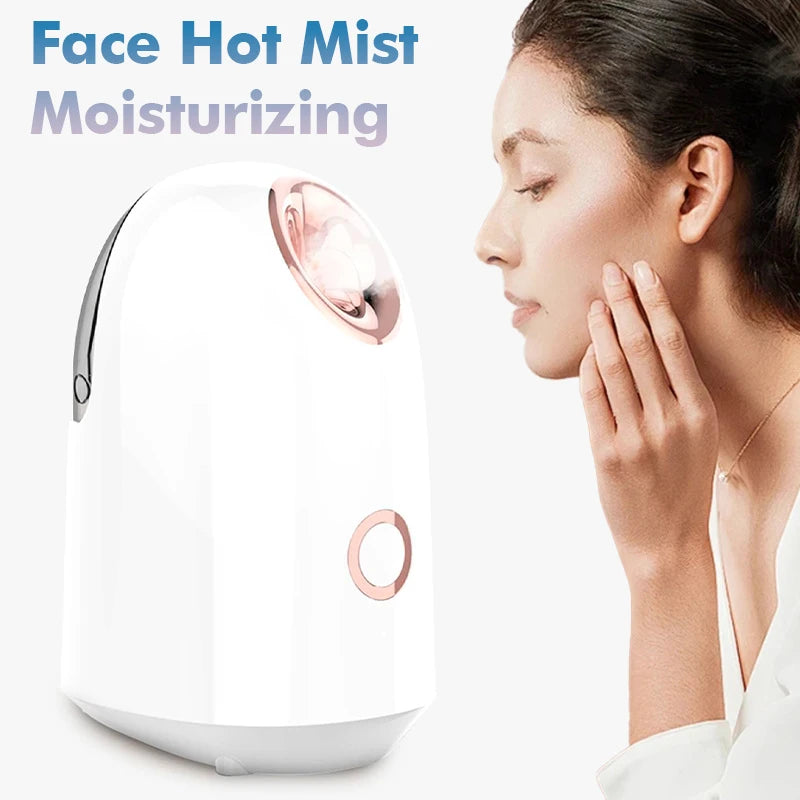 Facial Sauna Home Spa Warm & Cold Mist Moisturizing Face Humidifier Atomizer Pore Cleanser Removing Acne Aromatherapy Skin Care