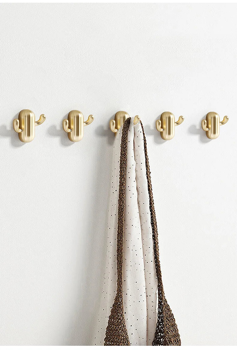 Kitchen Cabinet Storage Cactus Wall Hook Adhesive Practical Pot Plant Wall Hanger Home Decor Organizer Key Rack Bathroom Hook