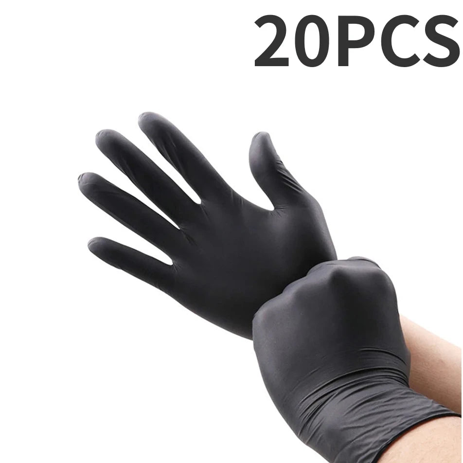 20/50/100PCS Disposable Black Nitrile Gloves,Household Cleaning Nitrile Gloves Latex Free, for Kitchen and Bathroom Cleaning