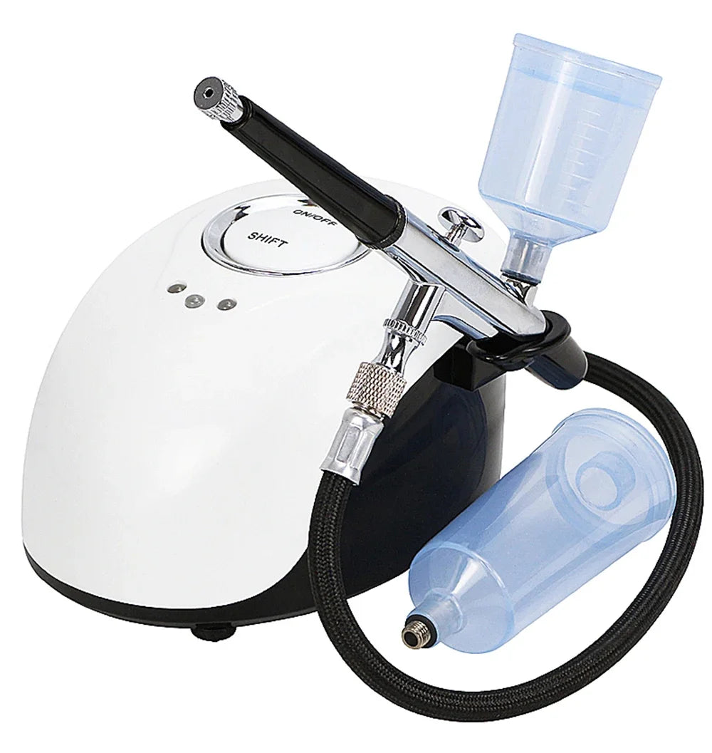 Water Injection Oxygen Machine Facial Steam Oxygen Injector Polite Compressor Set Paint Airbrush Nail Art Tattoo Nano Sprayer