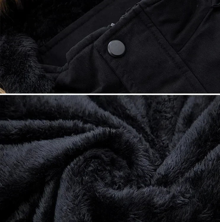 Camouflage Jacket Winter Hooded Velvet Thick Windproof Coat Men Warm Male's Medium-long Parkas New Mens Camo Parka Coat