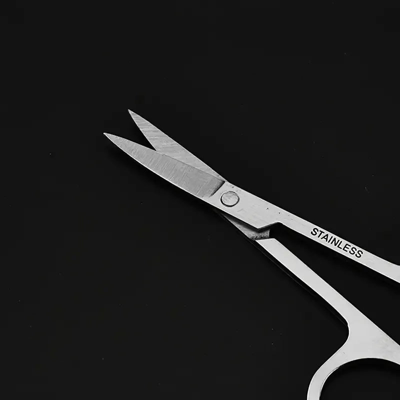 Stainless Steel Eyebrow Scissors Facial Hair Small Grooming Scissors - Eyebrow, Nose Hair & Beard Trimming Scissors For Men And