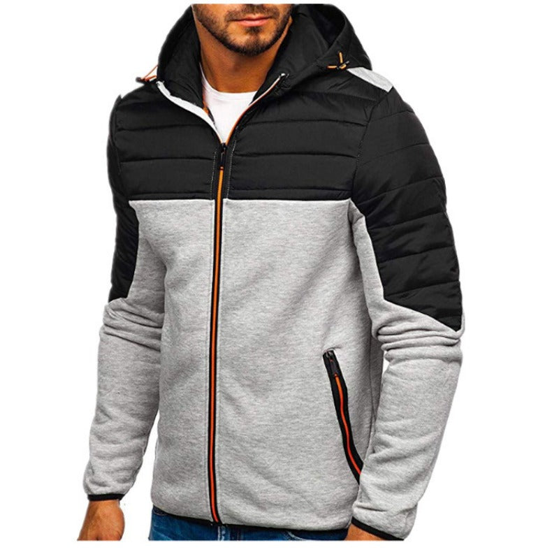 New Men Hoodies Casual Hoodies for Men with Zip Pockets Full Zip Long Sleeve Sweatshirt Sports Hooded Jacket