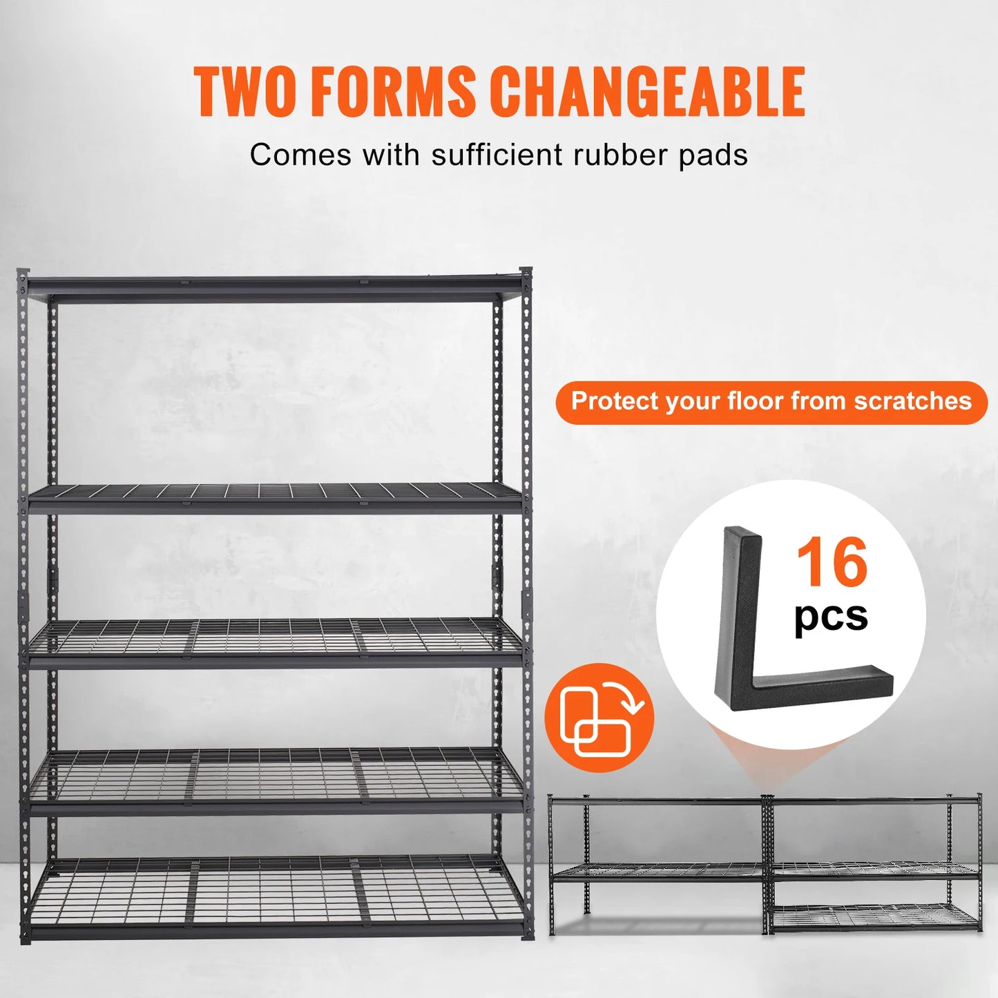 SucceBuy 5-Tier Adjustable 2000 lbs Storage Shelving Unit Heavy Garage Shelves Organizer Wire Rack for Kitchen Pantry Basement