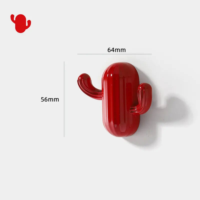 Kitchen Cabinet Storage Cactus Wall Hook Adhesive Practical Pot Plant Wall Hanger Home Decor Organizer Key Rack Bathroom Hook