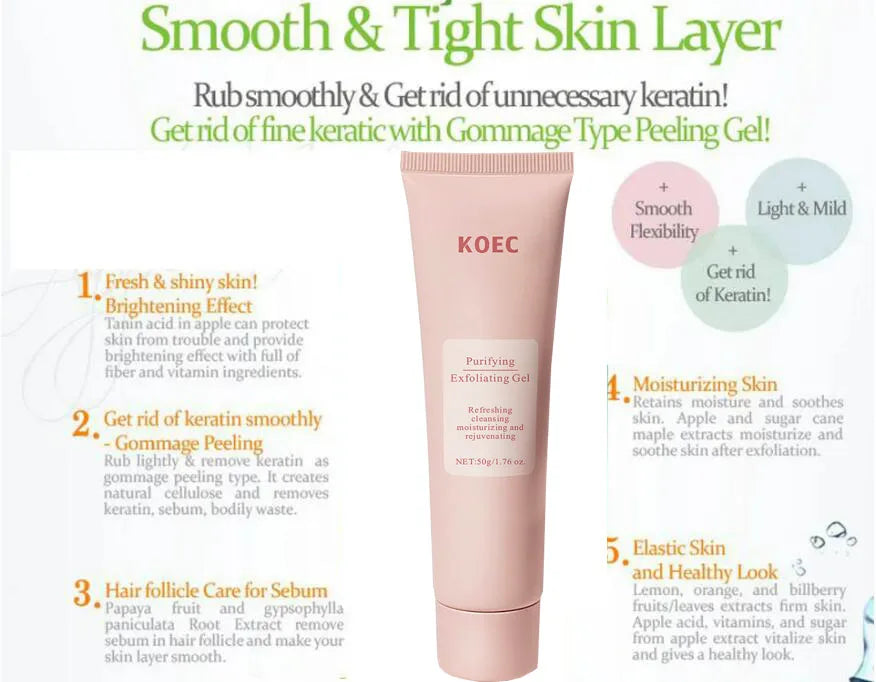 Revitalize Skin Fruit Acid Peeling Gel Facial Cleansing Exfoliating Peeling Scrub Deep Clean Acne Blackhead Remove Face Cleanser