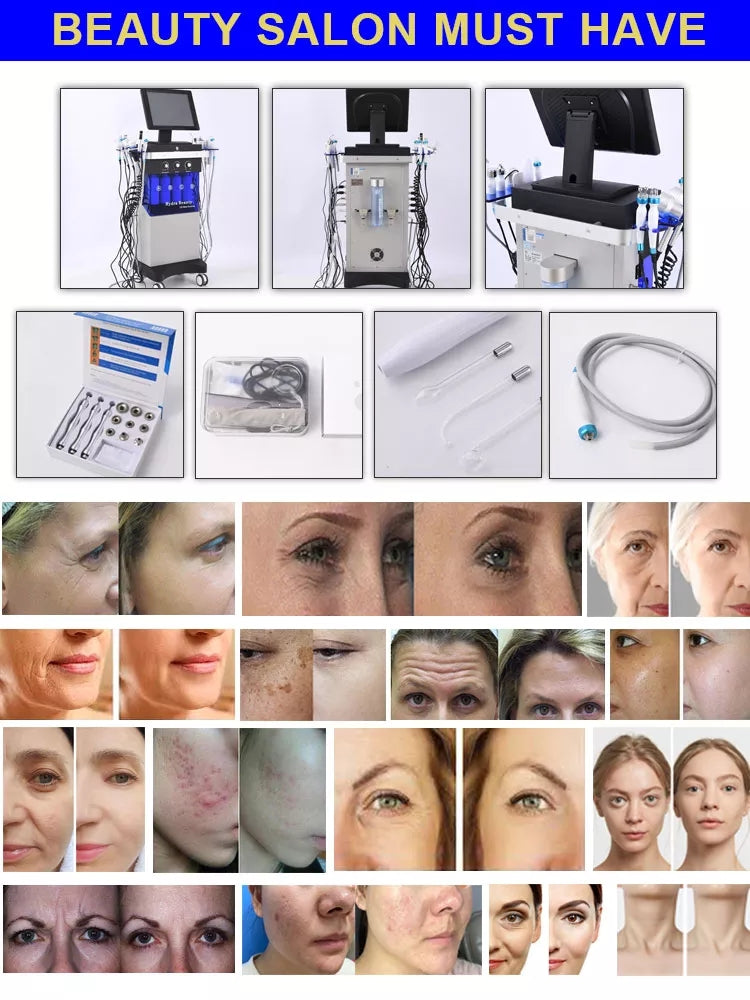 14 in 1 Women Aesthetic Beauty Equipment Bubble Oxygenation Scrubber Facial Machine
