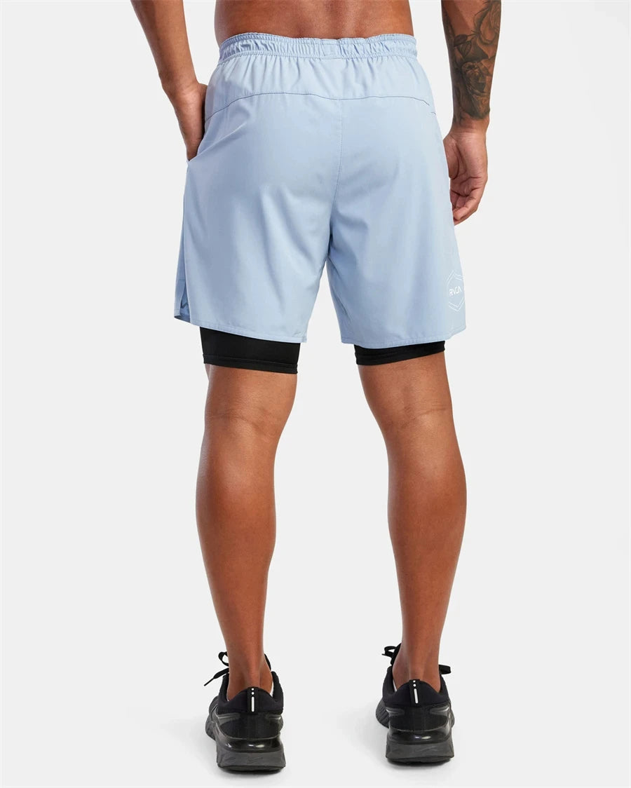 Fitness Shorts Men's Training Sports Jogging Fitness Woven Quick Dry New 2-in-1 Double-layer Sports Fitness Running Shorts