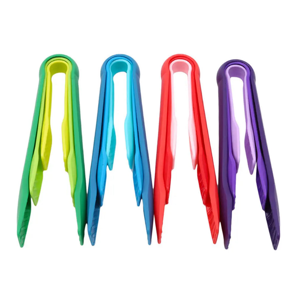 Silicone world 3pcs PP Food Tong Kitchen Tongs Non-slip Cooking Clip Clamp BBQ Salad Tools Kitchen Accessories Cake Food Clip