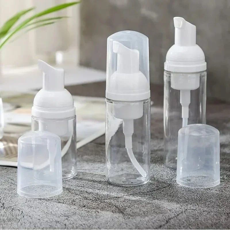 50-200ml Portable  Foaming Soap Dispensers Bottle Empty Plastic Mousse Facial Cleanser Pump Bottle Refillable Lotion Shampoo